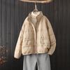 Down jacket women's short new winter small bread jacket warm stand-up collar white duck down light jacket