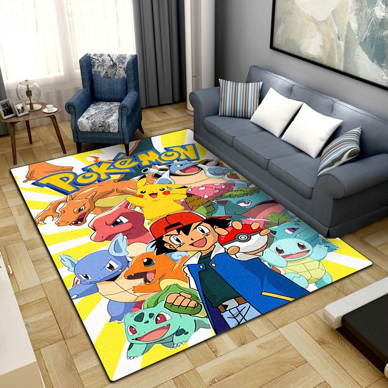 

Pokemon Anime Print Rug Living Room Home Fashion Decoration Office Desk Chair Carpet LXR113 60x90cm