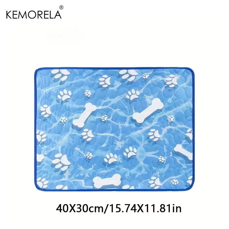 

Extra Large Cooling Mat for Dogs & Cats Washable Summer Pet Self-Cooling Pad with Bone Paw Print Design For Cat Beds Dog Houses
