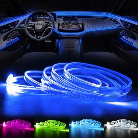 5m Car Interior Ambient Light Wireless RGB LED Remote Control Atmosphere Lamp