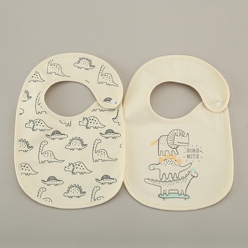 2-teiliges/Set Neugeborenes Baby Baumwoll-Lätzchen Spucktuch Modisches Säuglings-Hochabsorbierendes Speicheltuch Säuglings-Beißlätzchen