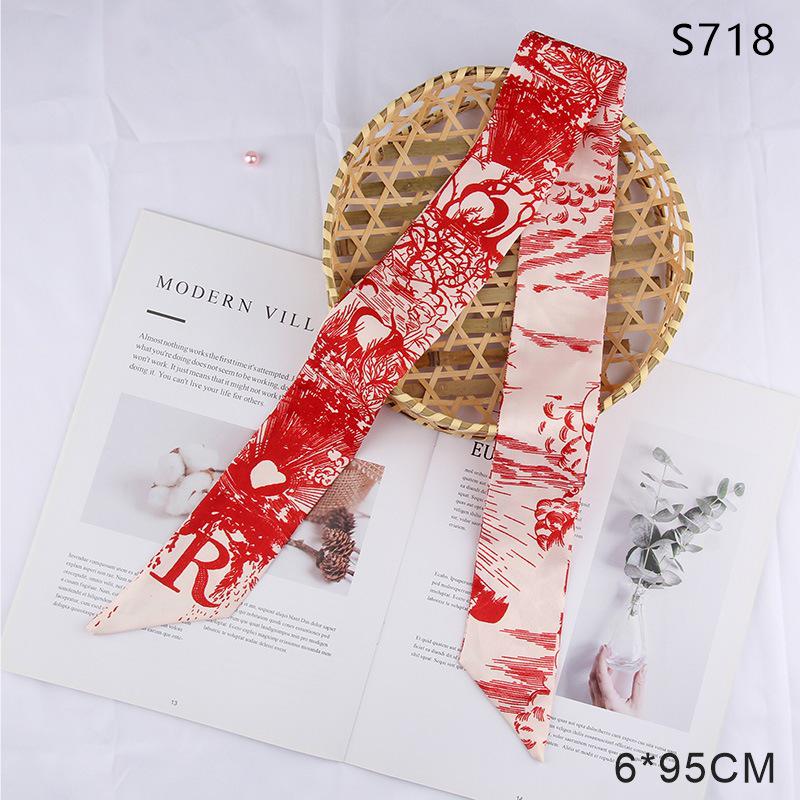 Versatile Vintage Silk Scarf: Hair Tie, Headband, Bag Accessory