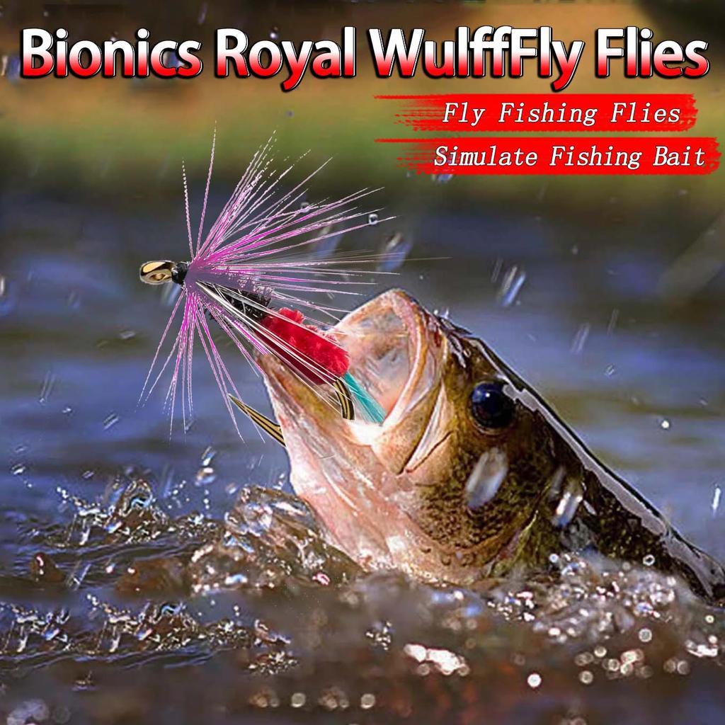 5Pcs/Box Artificial Royal WulffFly Fly Fishing Bait, For Trout/Bass/Perch/Catfish/Carp Etc In Fresh Water or Salt Water, Fly Fishing Supplies