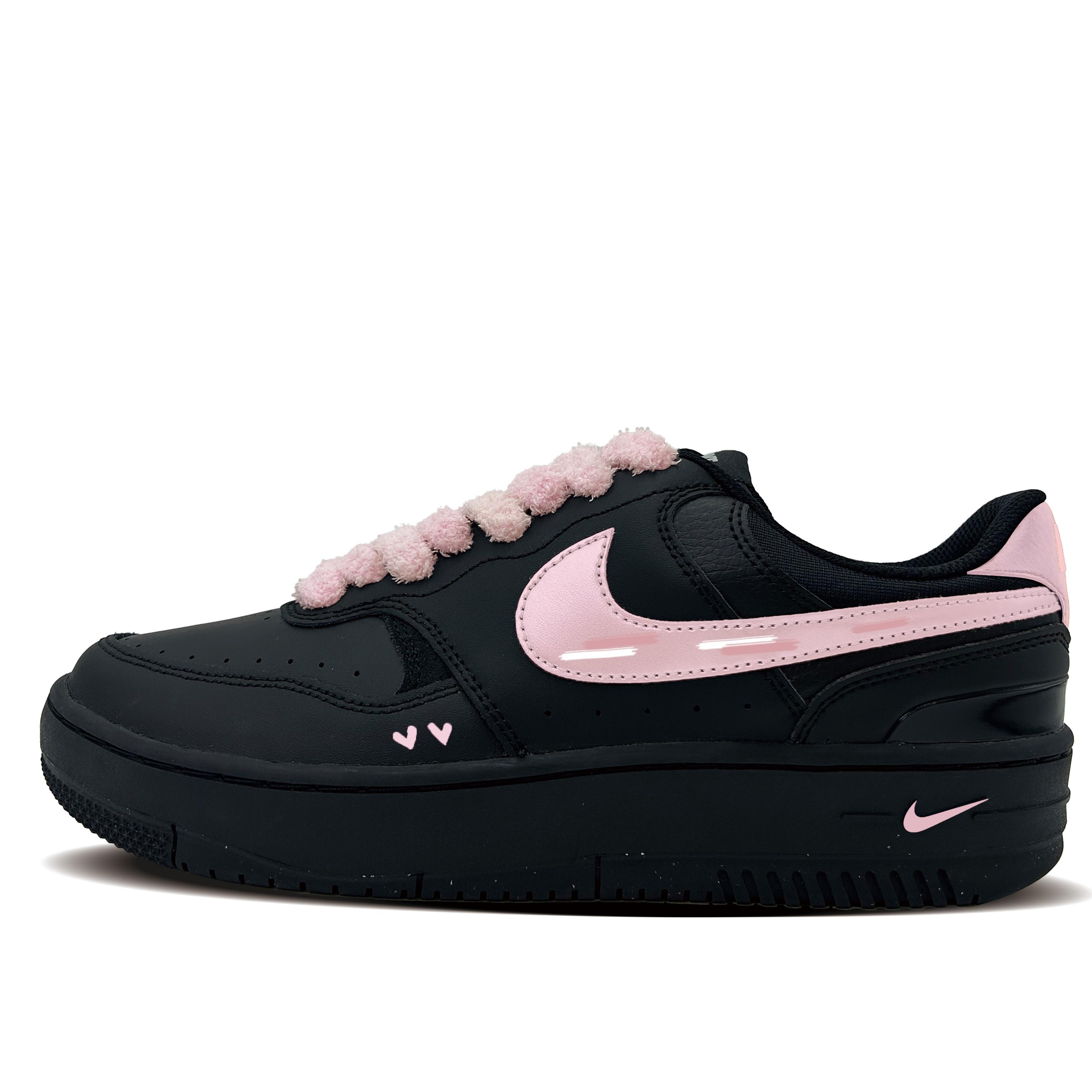 

Nike Gamma Force Pink Heart Black Tone Synthetic Leather Abrasion Resistant Low top Skateboard Shoes Women s Black HQ1674-001(team-1081) 36
