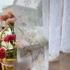 French Country Lace Gauze Curtain for Princess Kitchen Door or Children's Room, Phantom Bay Window, White