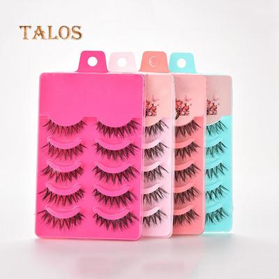 5 Pairs Make-Up Handgemachte Lange Dicke Kreuz Falsche Wimpern Wimpern Extensions Schönheit Gesundheit