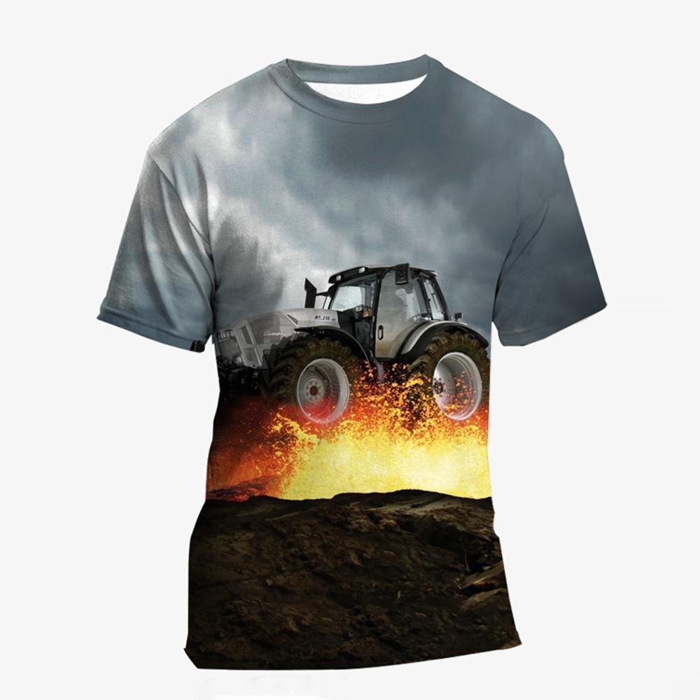 3D Printed New Tractor T Shirt Fashion Kids Cool Streetwear Hip Hop Funny T-shirt Men Women Funny Short Sleeve Summer Tops