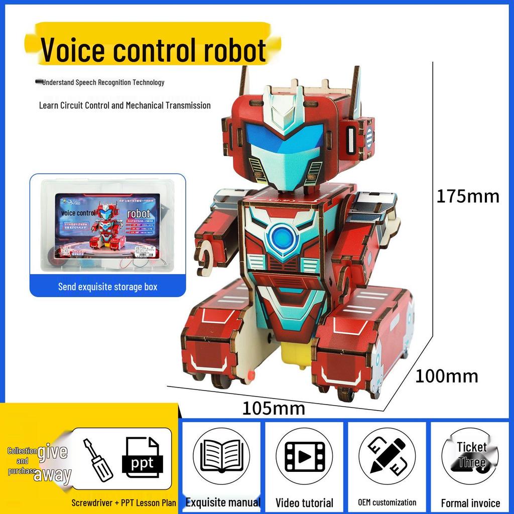 Handmade Intelligent AI Interaction Robot Toy for Boys - Science Experiment Gift