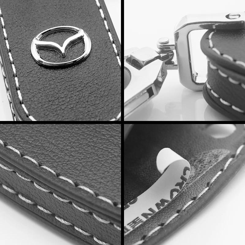 2025 Hot Leather Car Key Case Holder Key Cover Accessories For Mazda 3 6 Cx30 Cx9 Cx5 Cx8 MX5 MX30 X5 X9 S30 Key Cover Demio Ate