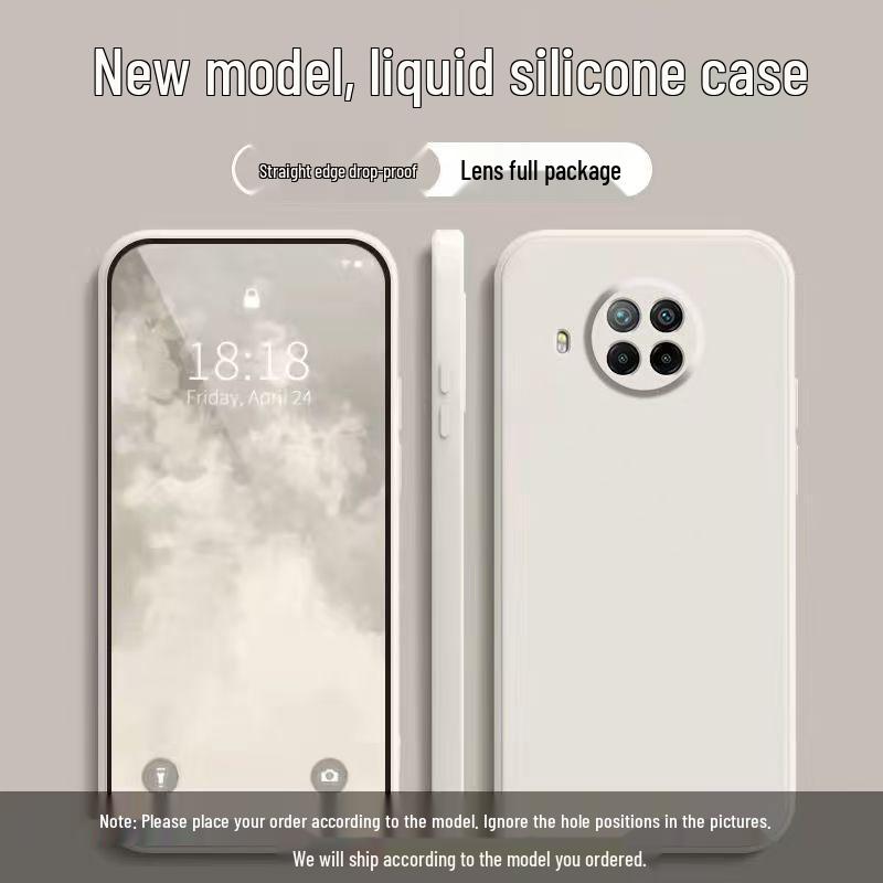 Redmi Note 9 Pro Liquid Silicone Plain Color Case - Full Coverage, Anti-Fall, Soft Shell