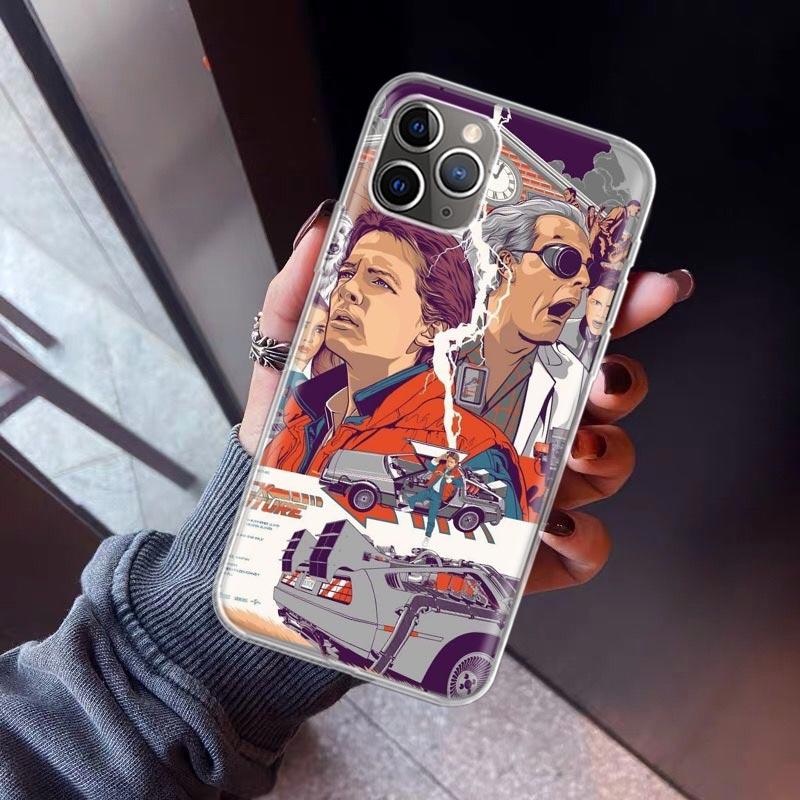 Back To The Future DeLorean Time Machine Phone Case For iPhone 17 Air 11 13 Mini 14 15 Plus 16 12 Pro Max 16E SE 7 8 Pattern Sof