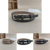 Womens Leather Belt With Alloy Pin Square Buckle For Casual Office Wear