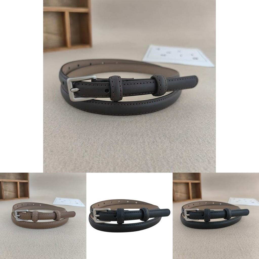 Womens Leather Belt With Alloy Pin Square Buckle For Casual Office Wear