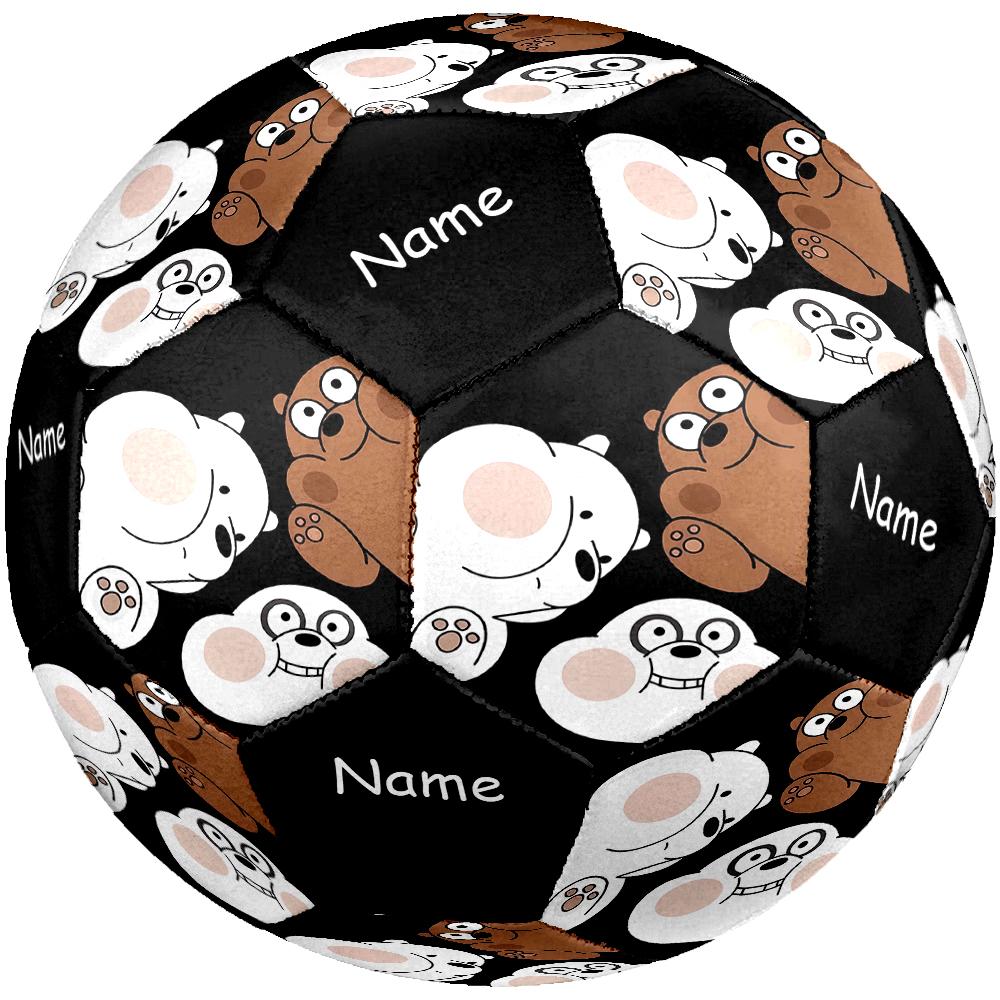 Custom Name We Bare Bears Theme Size 5 Soccer Ball, Suitable for Both Indoor and Outdoor Matches, a Gift Suitable for Everyone.