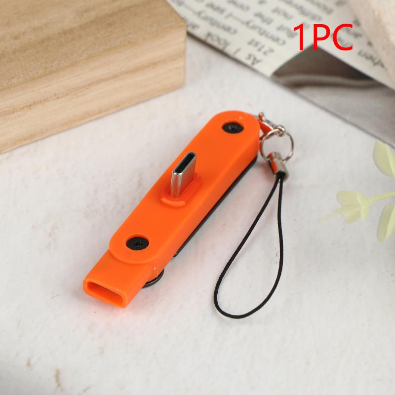 

Type C Phone Charging Bracket Adapter 240W Fast Charging Otg Type-C Male To Usb-C Female Converter With Foldable Holder 1PC помаранчевий