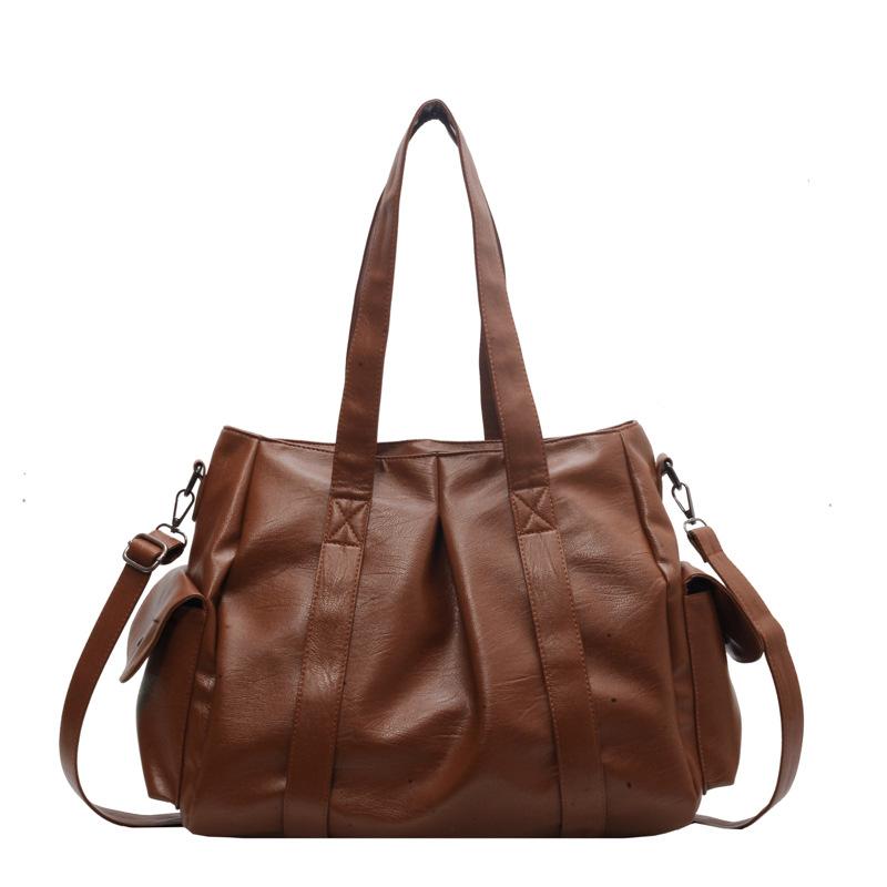 Fashion Shoulder Bag for Daily Commuting, Large Capacity Tote, Cross-body Style, Soft Leather Bag for Europe and America, Suitable for Travel
