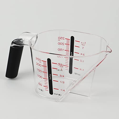 Pearl Metal Softia Top-Mounted Measuring Cup 250, Black