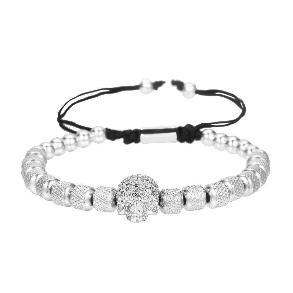 

Мужской браслет JYL TS с головой волка и римским набором Усиливает смелость и успех ZJ8242 темно-малинового