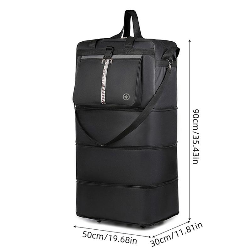 New Fashion Airline-Checked Luggage Large Capacity Folding Travel Bag Universal Wheel Oxford Cloth Luggage Bag
