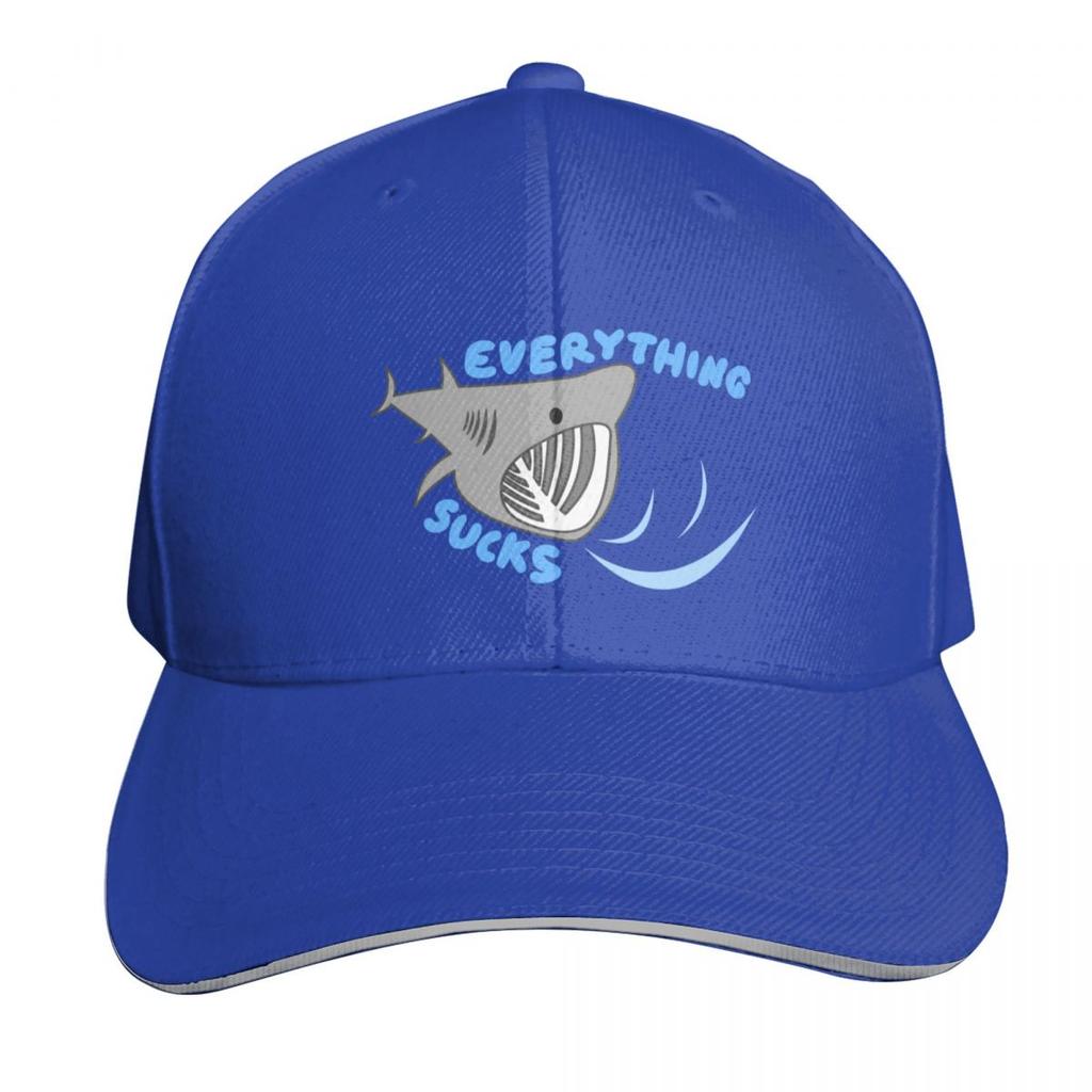 Basking Shark Everything Sucks Baseball Cap Bobble Hat Golf Hat Unisex hat Military Tactical Cap Hats For Unisex Womens