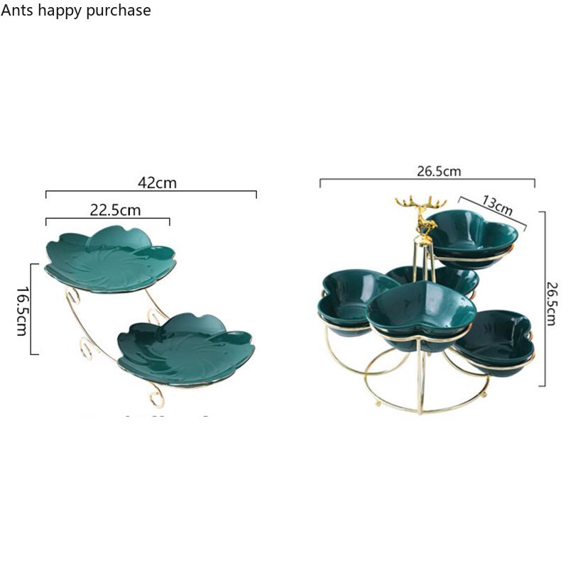 Železná umělecká keramika, dekorace na svačinový tác, stojan na občerstvení, talíř s ovocem, sušené ovoce, miska na svačinu, cukrovinky, stojan na dorty