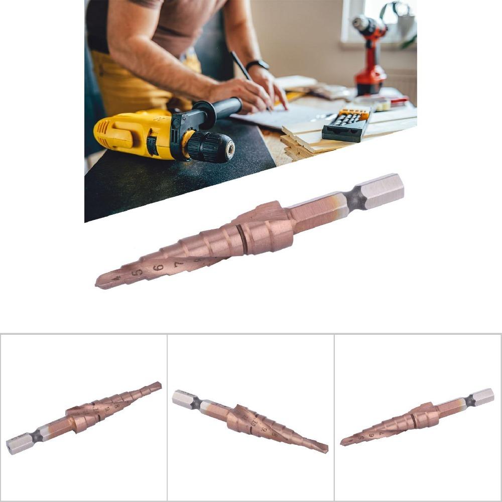 Multifunctional Step Drill Bit Cobalt Coating Hole Cutter Durable Drilling Tool Cutting
