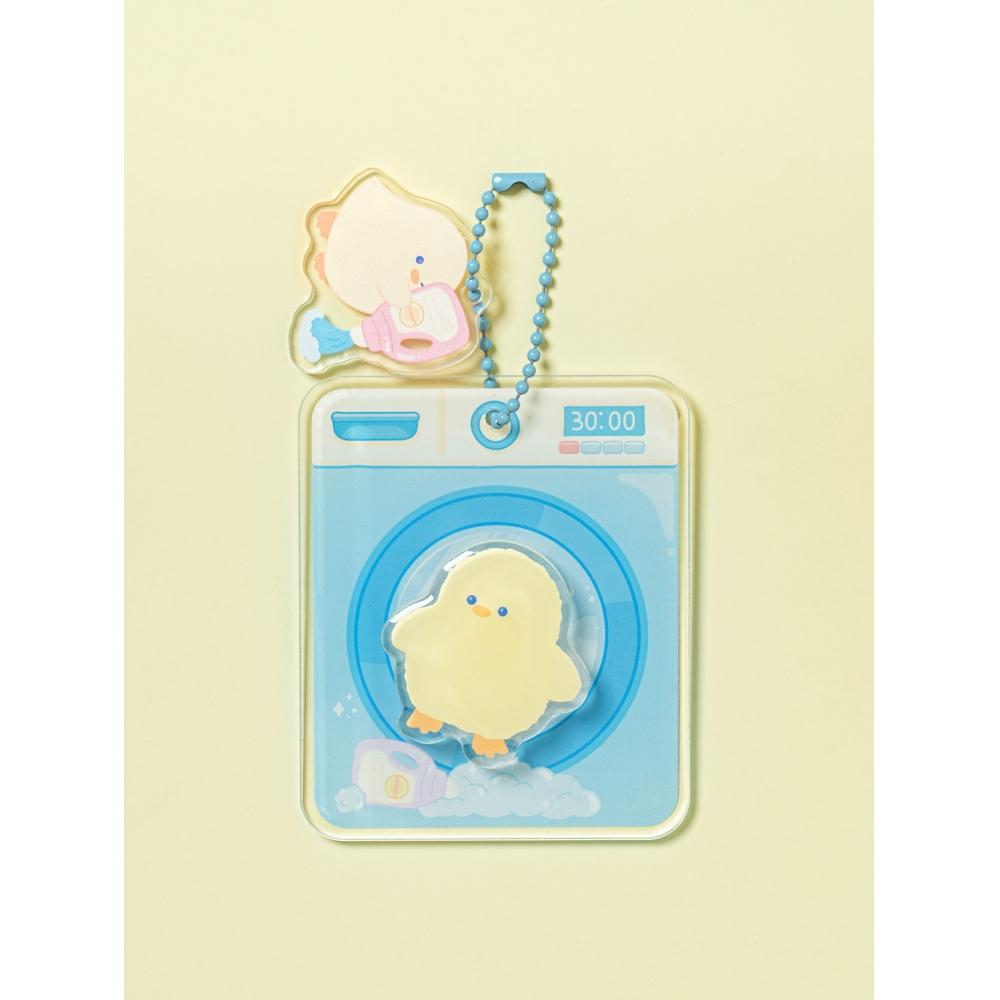 Daiso SpRing Refurbished Round And Round Washing Machine Key Ring Basic