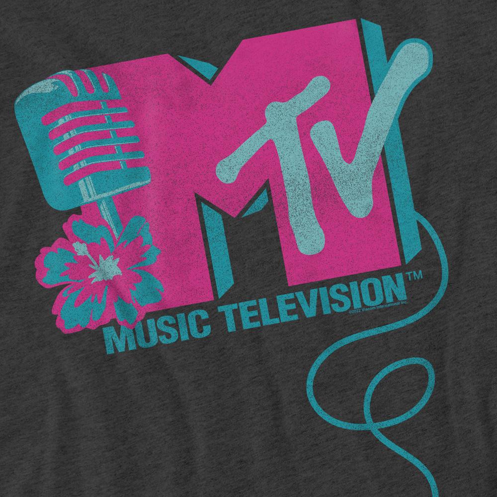 MTV Unisex Adult Microphone Logo T-Shirt