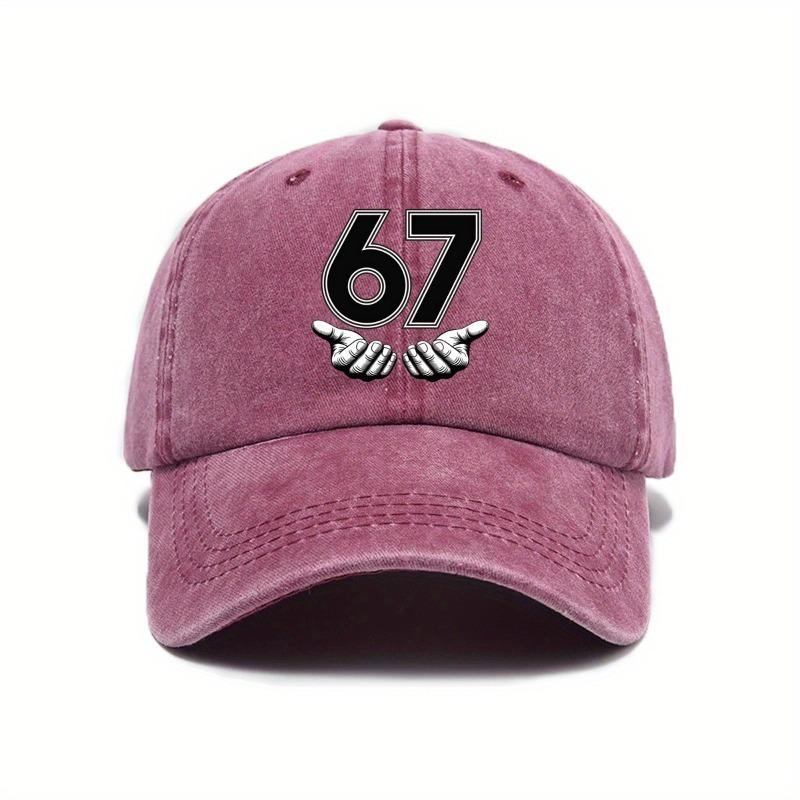 Vintage Six Seven 6 7 Meme Funny Hands Baseball Caps Unisex Distressed Denim Snapback Cap Gen-Alpha Slang Outdoor Gift Caps Hat