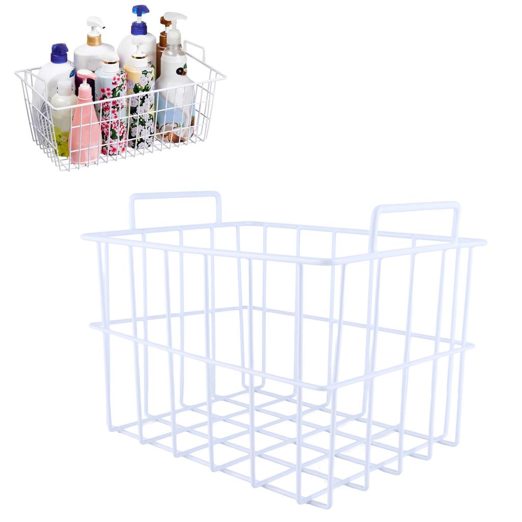 Fridge   Basket Multipurpose Large Capacity Metal Wire Storage Basket for Refrigerator Bathroom Kitchen
