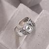 Vintage Thai Heart Pink Diamond Poker Theme Unisex Ring
