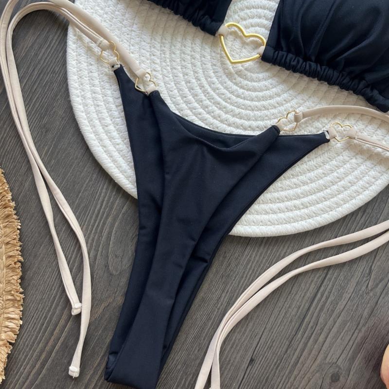 Mode Strandparty Bikini Mikro Bademode Schwarz Badeanzug Damen Sexy Sets 2025 String Bikini Set Badeanzug