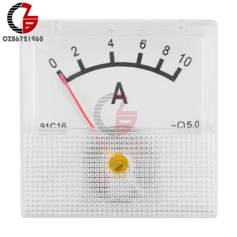 AC 0-300V DC 0-20V Voltmeter 10A 20A 30A 50A Ammeter Mini Voltage Current Meter Tester Analog Pointer Volt Ammeter Panel Meter