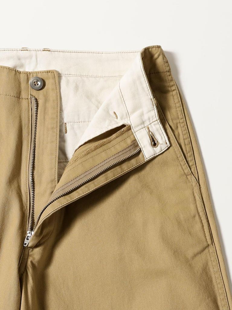 Beams Boy Women's Wide Chino Work Pants, Beige 2