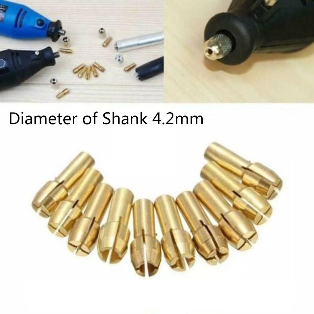 10pcs Electric Grinder Chuck Drill Chucks Collet 0.5-3.2mm Accessory Set