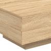  LED Coffee Table, Sonoma Oak, 55x55x31 Cm