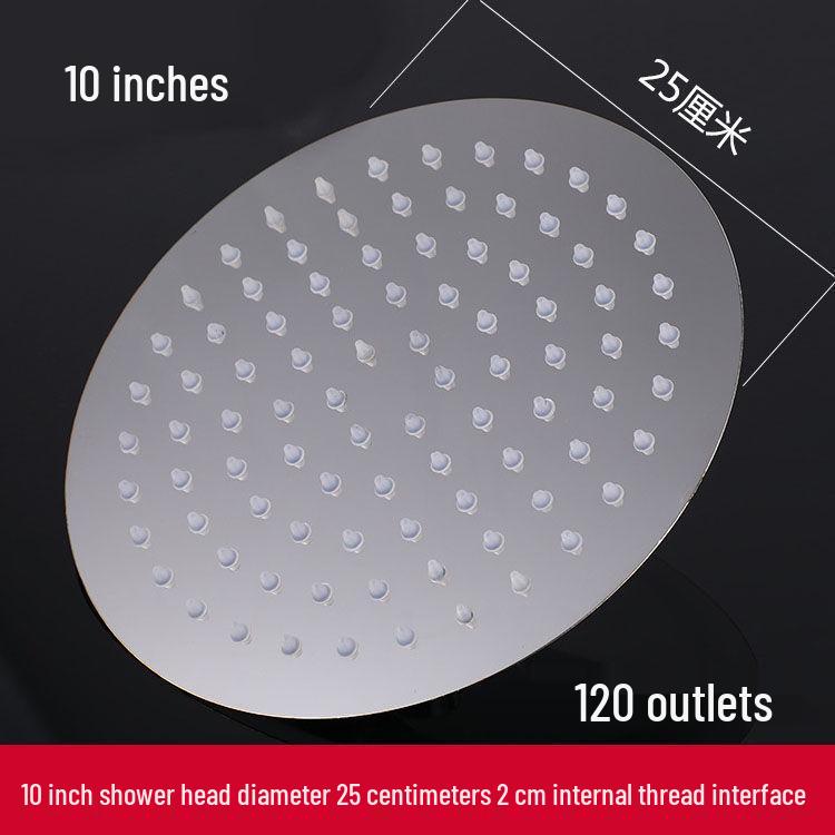 Hotel Bathroom Stainless Steel Rain Shower Head with Water Heater Nozzle
