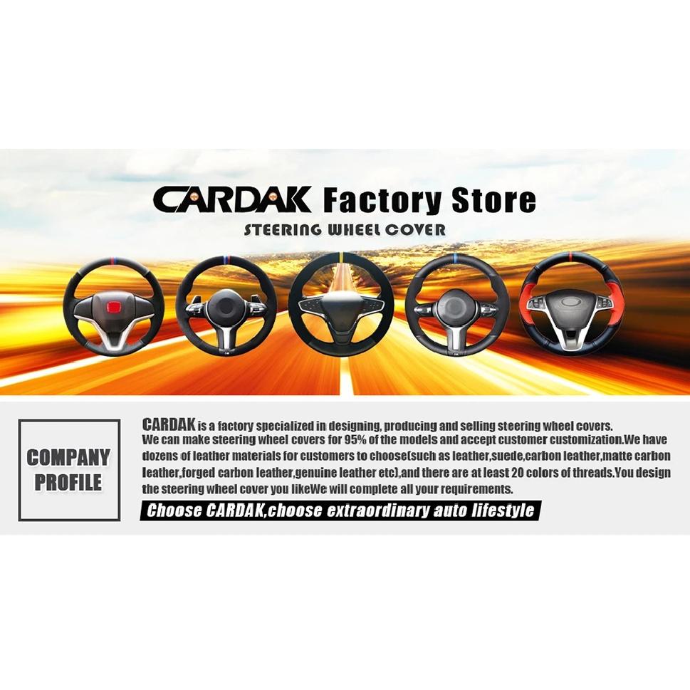 CARDAK Handgestikte Zwarte Kunstlederen Stuurwielhoes voor BMW E46 325i X5 E53 E39