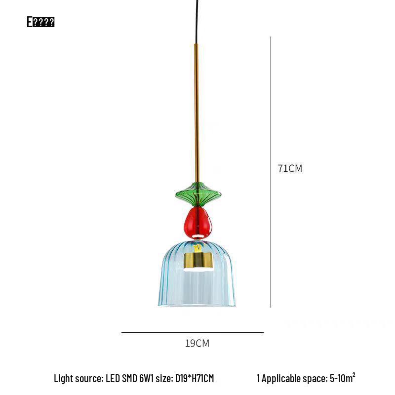 

Nordic Postmodern Colorful Candy Glass Chandelier for Children s Rooms, Restaurants, Clubs, and Clothing Stores