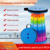 Compact Telescopic Folding Stool for Outdoor, Travel, Balcony, and Fishing - Portable and Adjustable.
