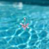 Butterfly Flower Belly Button Rings Long Dangle Crystal Charm Stainless Steel Navel Barbell Women Body Jewelry