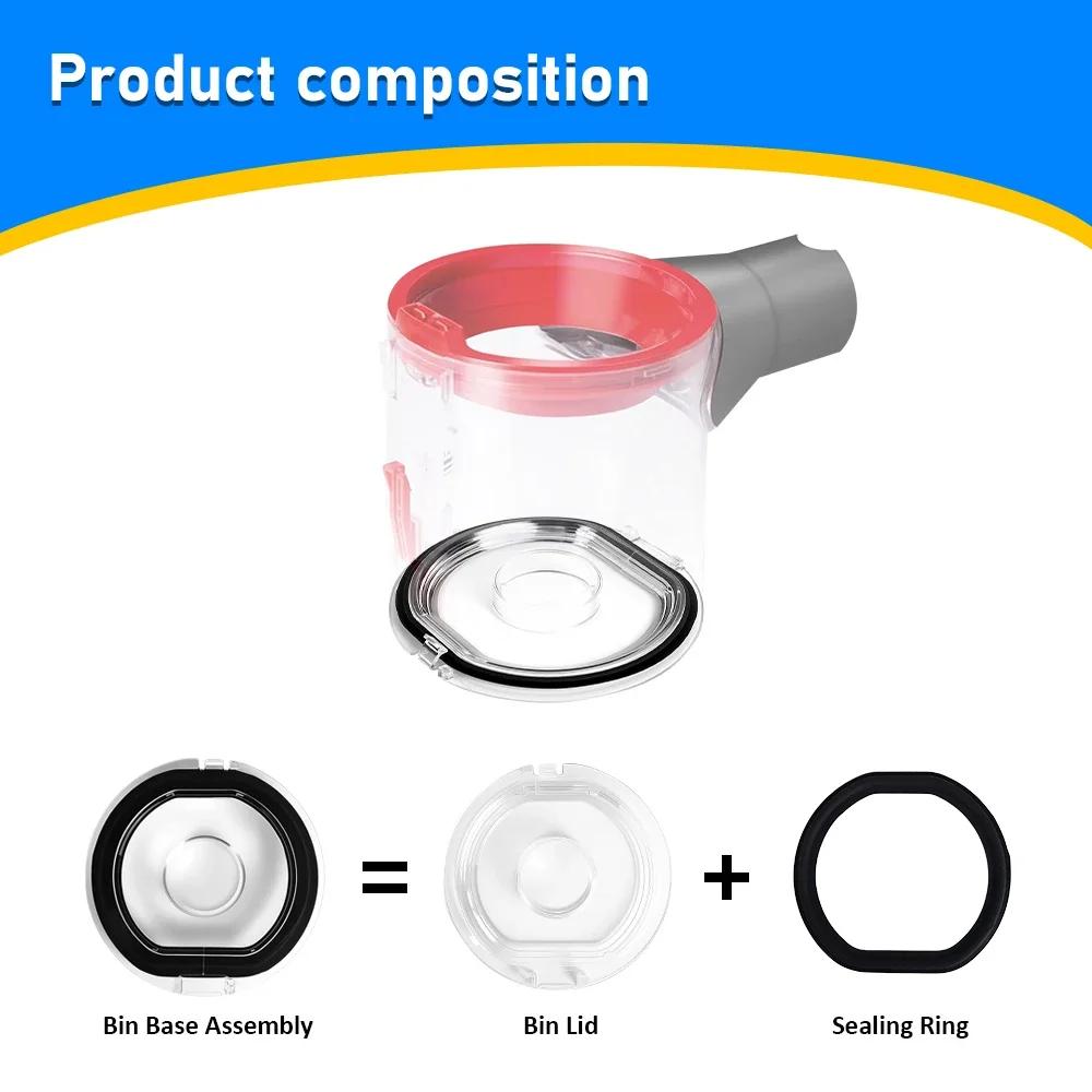 For Dyson V7 V8 Vacuum Cleaners Replacement Pre-Filter and Post- Filter Bottom Lid Top Fixed Sealing Ring of Dust Accessories