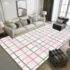 Modern Geometric Carpets for Living Room Grid Decoration Sofa Area Non-slip Washable Rugs Bedroom Cloakroom Entrance Door Mats