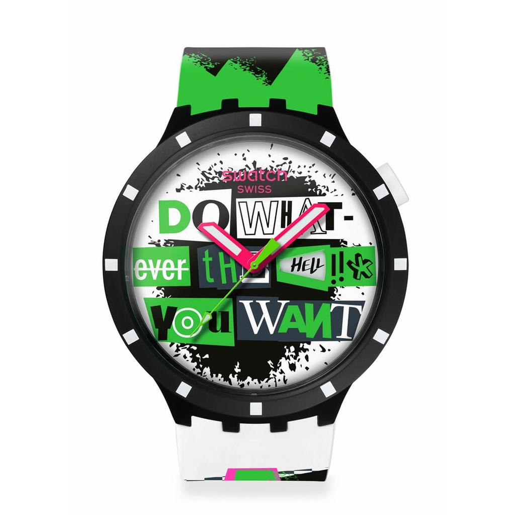 Swatch LASH OUT Wristwatch SB03B701 Black