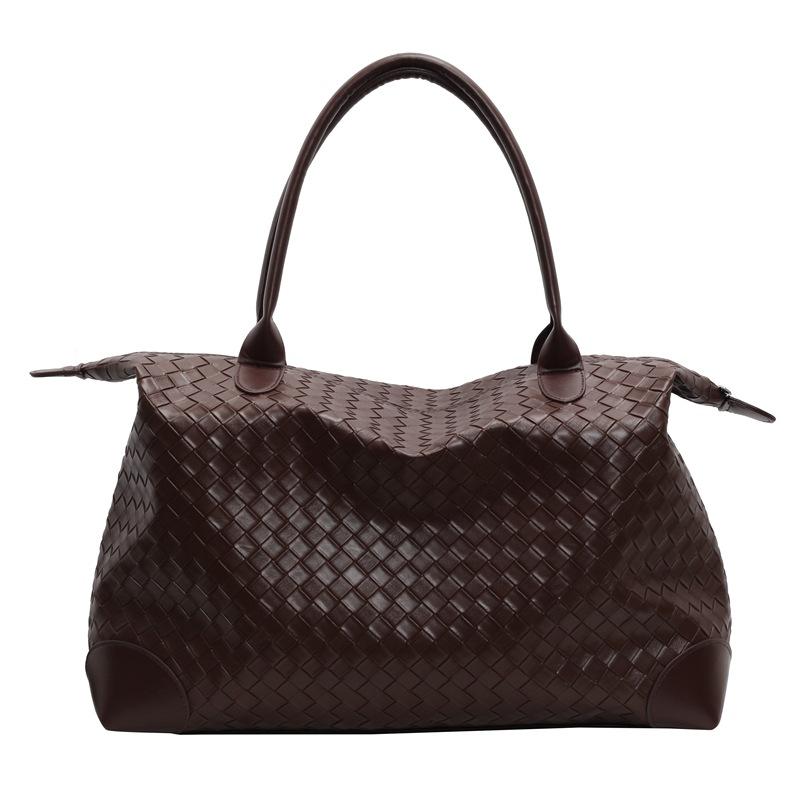 Fashion Woven Large-capacity Tote Bag Women's 2024 New Simple and Versatile Short-haul Shoulder Travel Bag Tide