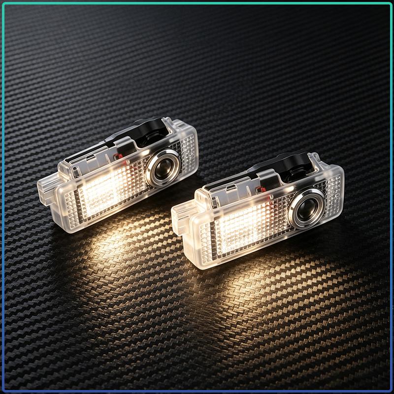 2 Peças de Luz Projetora de Sombra Fantasma para Porta de Carro LED Lâmpada de Logo de Boas-Vindas Automática Sem Fio Para Jaguar XF XE XJ F-Pace X-Type S-Type F-Type E-Pace I-PACE XK