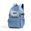 Schoolbag1011 summer new leisure computer schoolbag student solid color large capacity outdoor travel backpack Korean version backpack