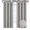 Curtain Blackout Insulated Bedroom Living Room Solid Color Curtains Window Decor