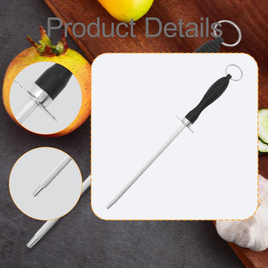 High Hardness Ceramic Steel Sharpening Stick Angle Knife Sharpener Rod for Culinary Tools In Domestic Kitchen