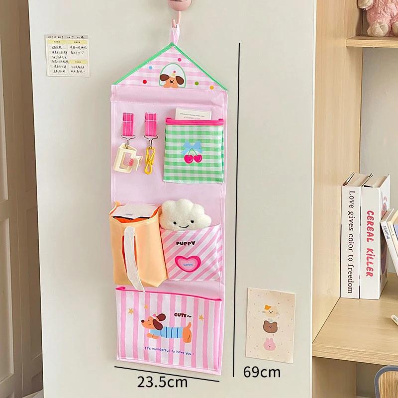 Hanging Storage Organizer for Student Dorm, Wall or Door-Hung Underwear Bag, Bedside Cabinet, Multi-Pocket Pouch